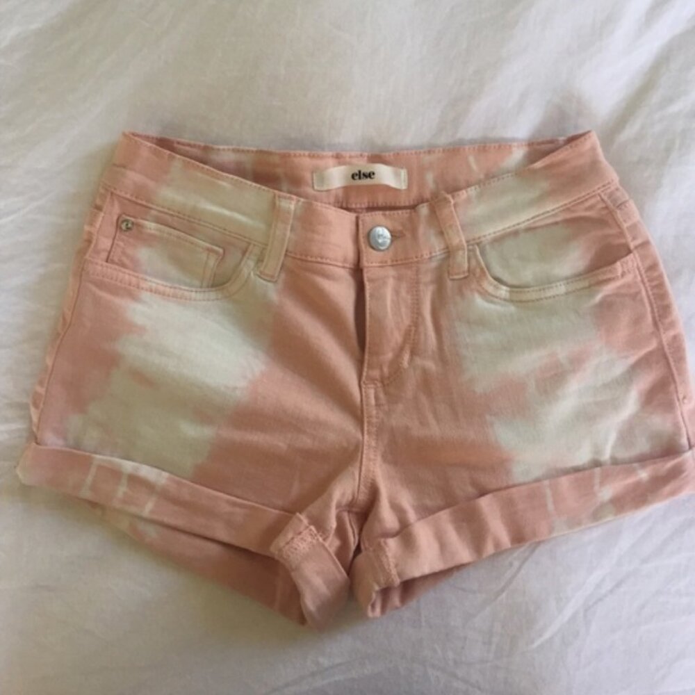 ELSE Pink Tie Dye Pink and white tie Dye Jeans Denim Cuffed Size 25
